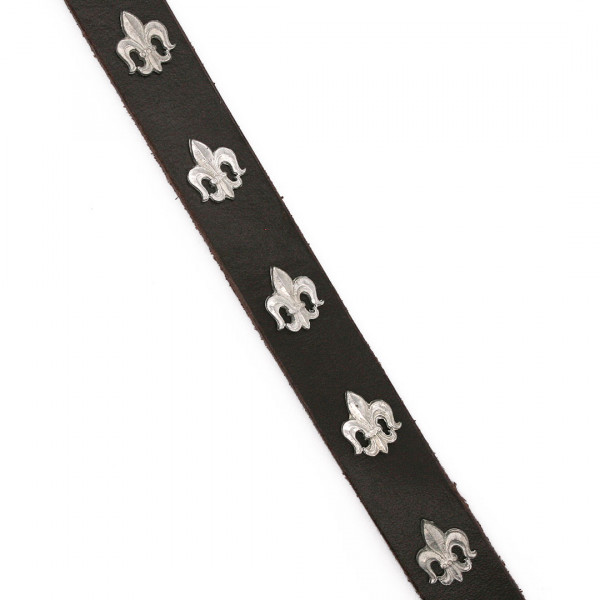 Mittelalter Zierbeschlag Fleur de Lis Zinn 0766