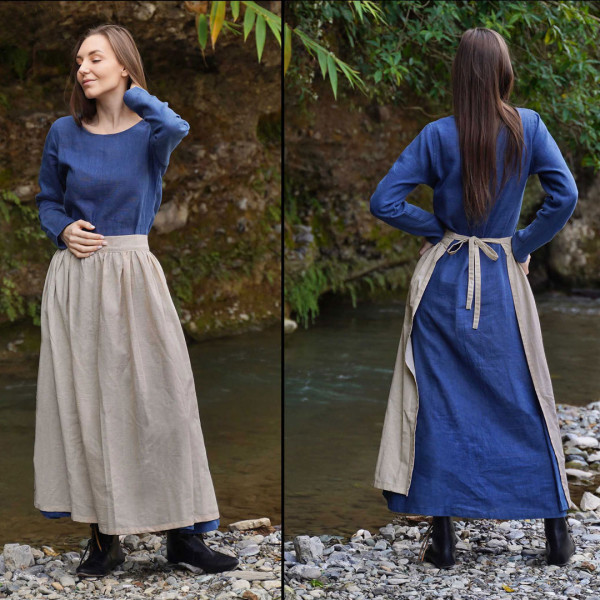 Schürze für Mittelalter Leinen 3741