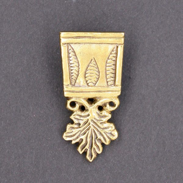 Mittelalter Riemenendbeschlag Gürtelzunge 3745